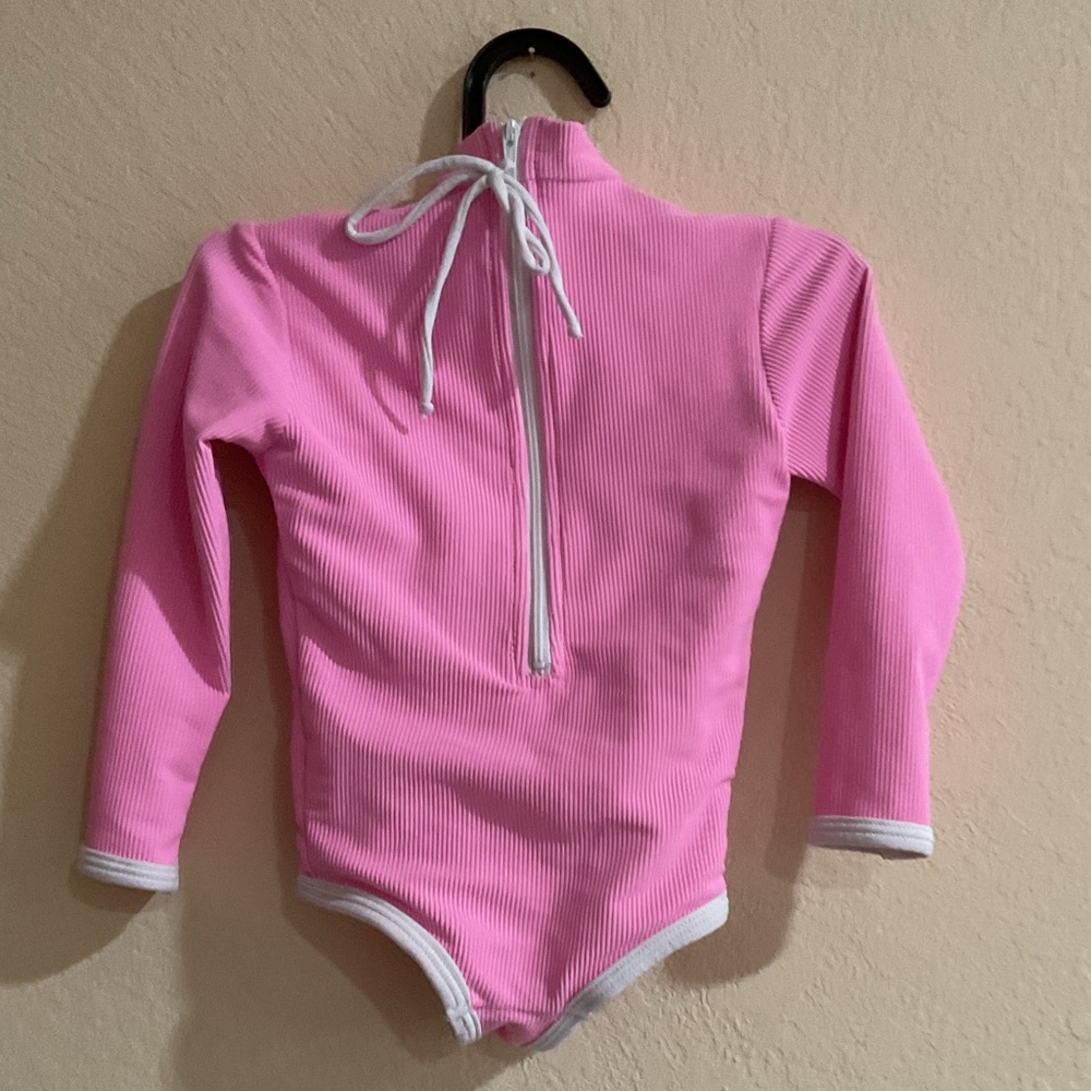 LainSnow Kids Swim One Piece - Pink and White